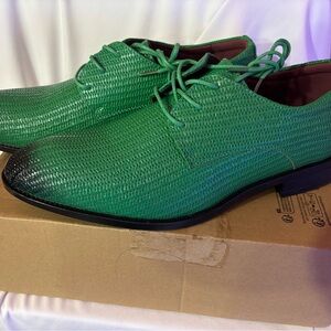 Elegant Green Men's Oxfords